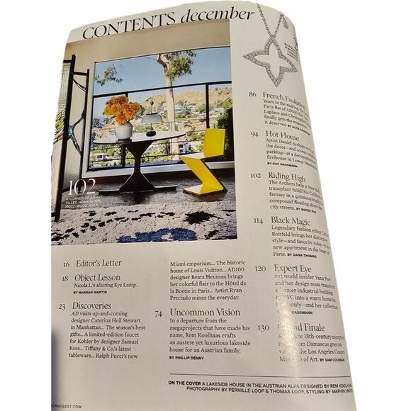 Architectural Digest AD Magazine December 2023 Total Works Of Art REM KOOLHAAS - Picture 3 of 8